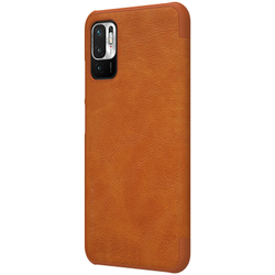 Кожаный чехол-книжка Nillkin Leather Qin для Xiaomi Poco M3 Pro / Redmi Note 10 5G