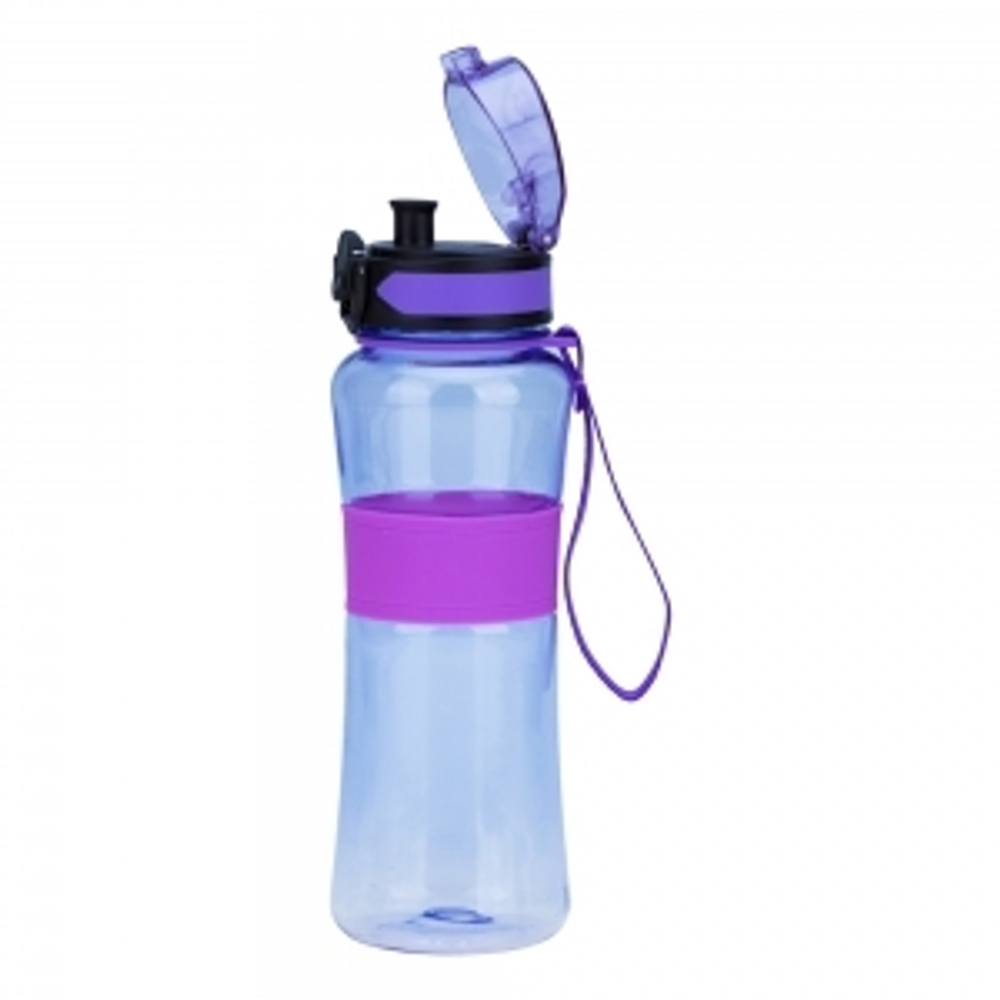 фляга велосипедная 600мл тритановая с силикон. оплеткой, розовая, Vinca Sport VSB 01 tritan purple