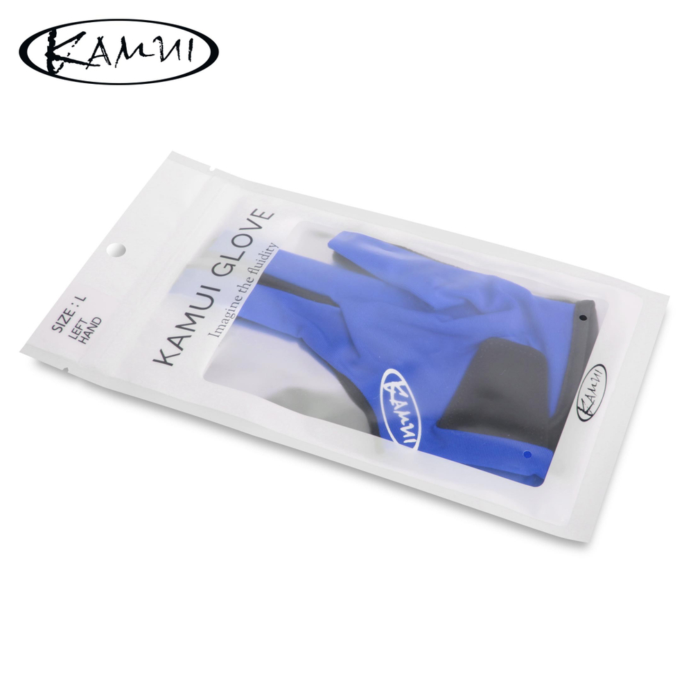 Перчатка для бильярда "Kamui QuickDry Short" синяя/черная левая S