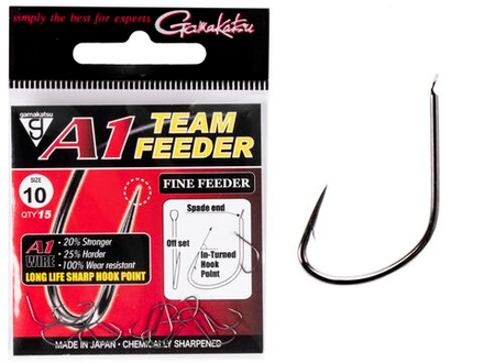 Крючки Gamakatsu A1 Team Feeder HOOKS FINE FEEDER разм. 10 15шт.