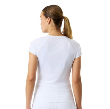 Женская теннисная футболка Björn Borg Ace V-Neck - white