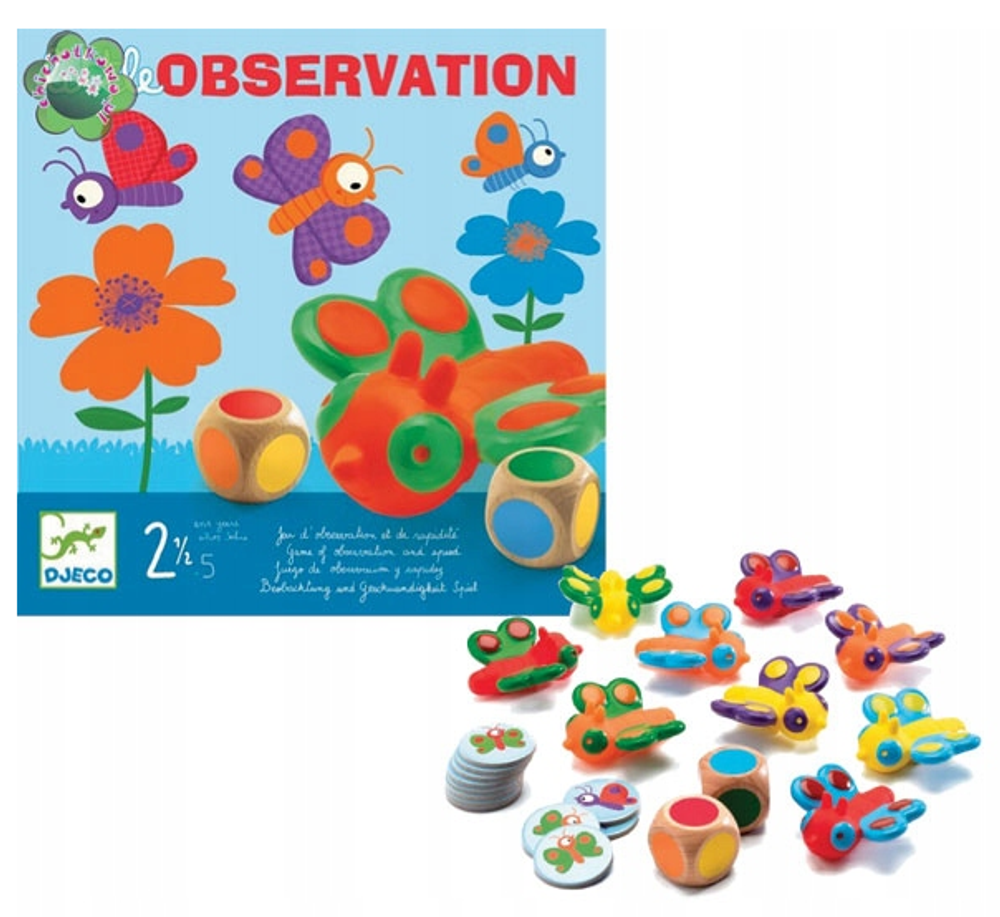 Детская настольная "Поймай бабочку" игра серии Toddler games Djeco