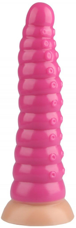 Розовая коническая анальная втулка - 25 см. (Цвет: розовый)