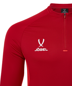 Джемпер тренировочный JOGEL PREMIER PerFormDRY Training Zip Top, темно-красный/красный