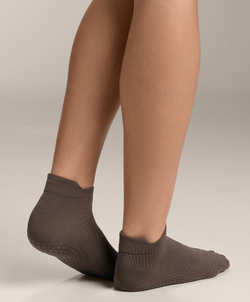 OYSHO Две пары носков-следков из смесового хлопка с высоким вырезом, мокко