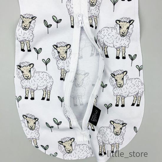 Пеленальный кокон и шапочка Овечки