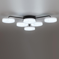 8236/6CL LEDIO LN25 000 черный, металл/акрил Люстра потолочная с ПДУ LED 85W 3000-6000К 220V DIDANA