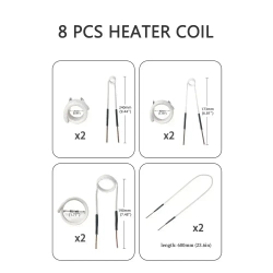 Индукционный нагреватель гаек и болтов, 8 катушек + кейс, 800 C, LED-подсветка