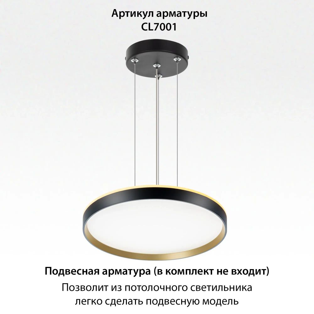 Citilux ETALON CL750401R LED RGB Светильник с пультом Чёрный+Золото