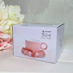 Lenardi 164-084 Чашка 220мл с блюдцем в под.уп.(х24)Фарфор