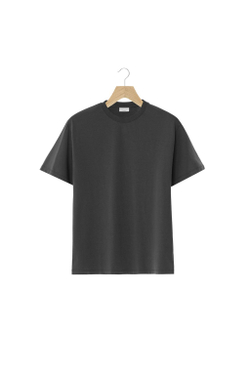 ZARA ФУТБОЛКА MEDIUM WEIGHT КЛАССИЧЕСКОГО КРОЯ ORIGINS, УГОЛЬНЫЙ