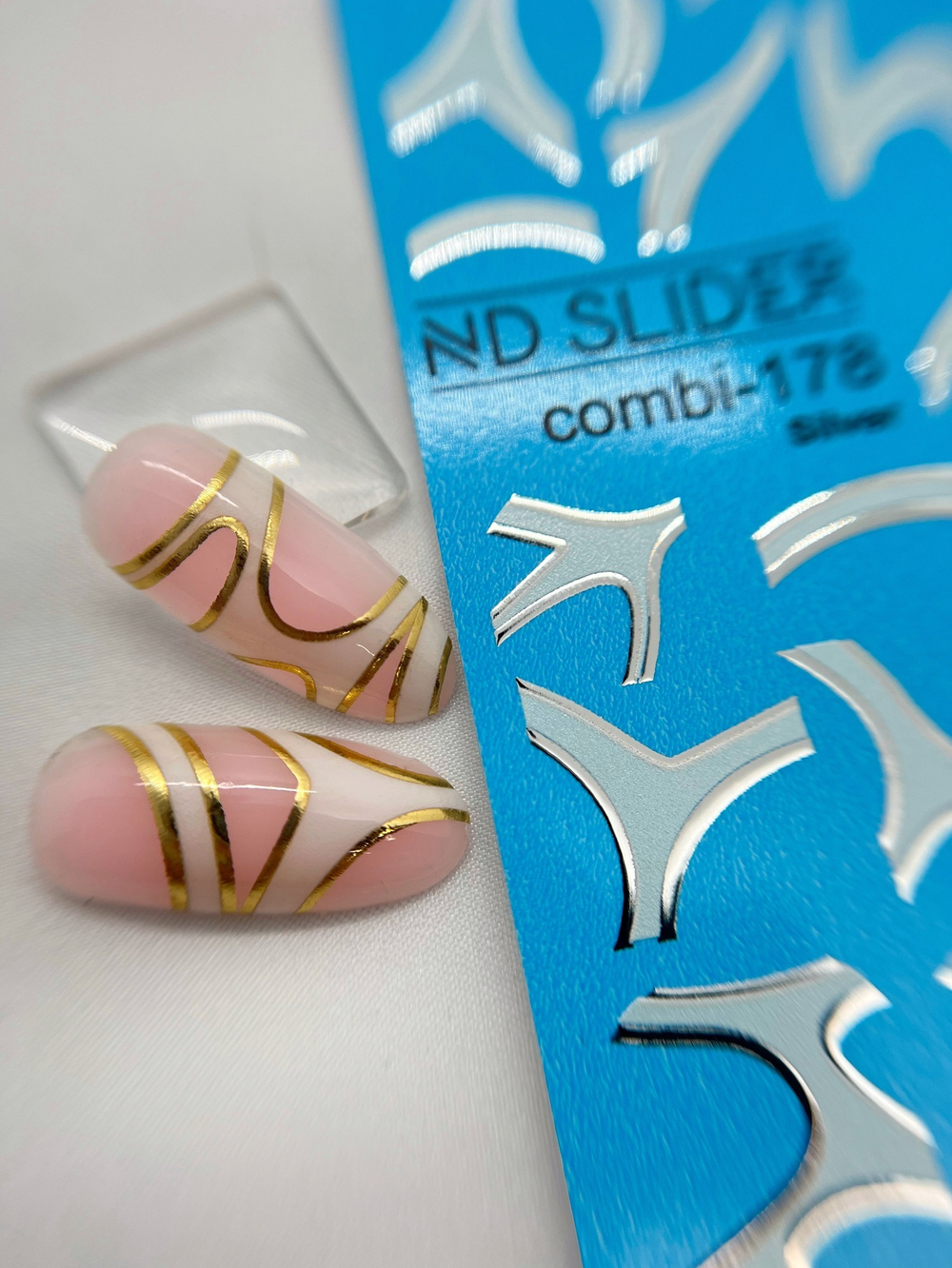 Слайдер-дизайн Nail Design combi -178 серебро