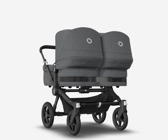 Коляска для двойни 2 в 1 Bugaboo Donkey 5 Twin Grey melange/Grey melange/Black