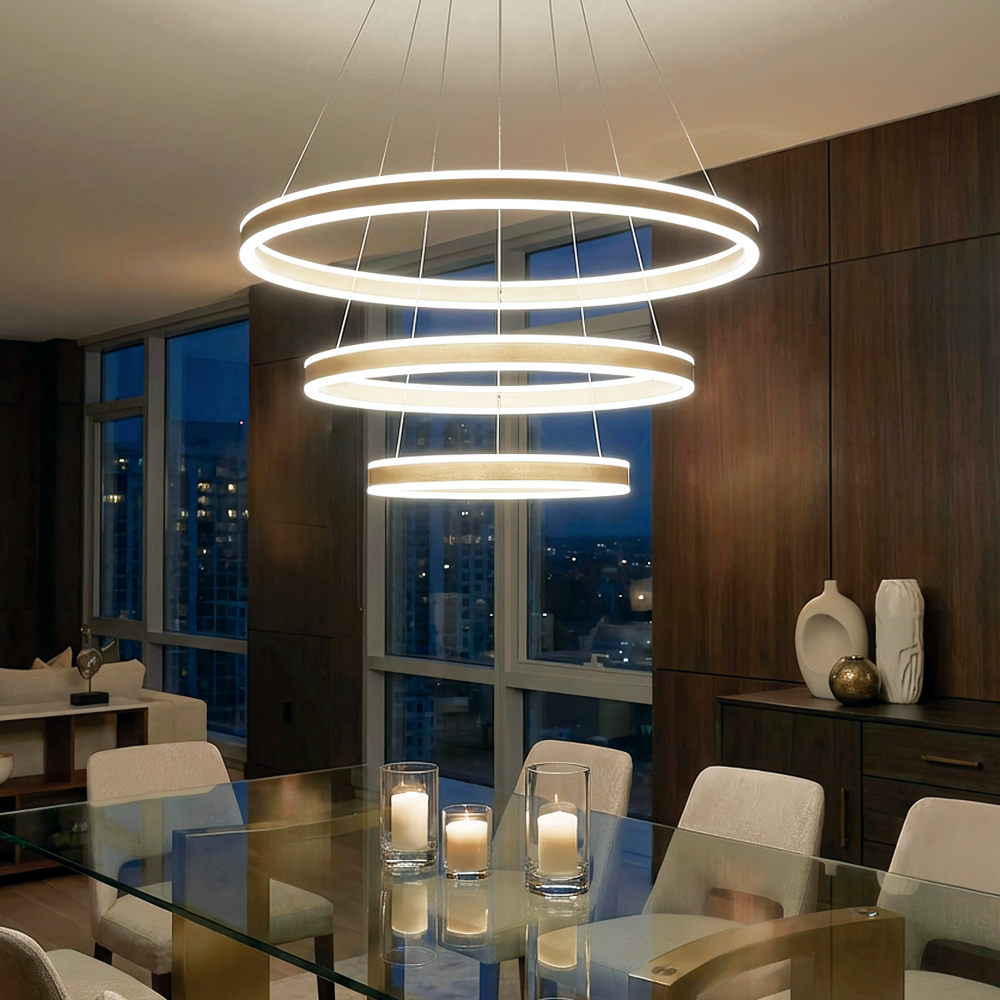 Citilux Дуэт CL719682 LED Люстра подвесная с пультом Золото