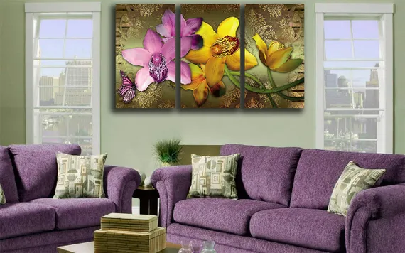Модульная картина "Орхидеи"