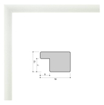 Фоторамка 15х21 см, белая, матовая, арт. 1521.659455