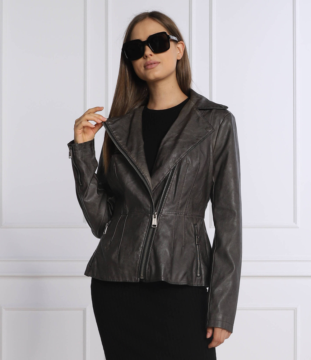 куртка agnes GUESS - графитовый (W2YN15 WEP70)