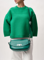 Кожаная сумка Azaro 30645 зеленый изумруд