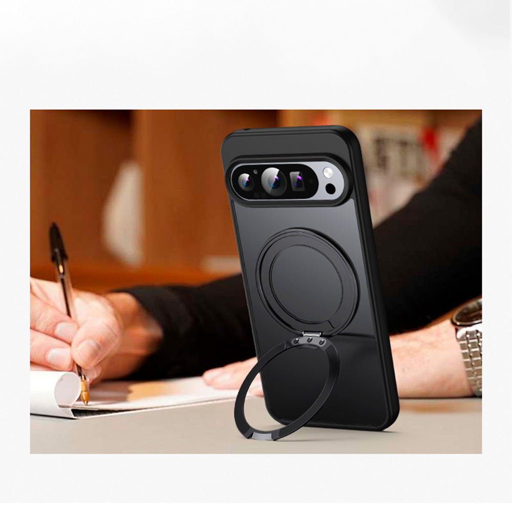 Чехол MosSeller для Google Pixel 9 Pro XL с MagSafe, кольцо-подставка, черный