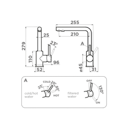 Смеситель Nakagawa 2 Plus-WH латунь/белый