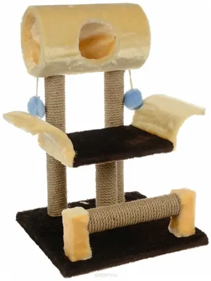 ЗООМАРК Комплекс для кошек "Васька" (лежанка + тоннель), 45*46*75 см