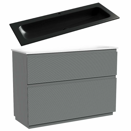 Тумба с раковиной Sancos FOLK Floor FL120FES/CN7017MB 120 Ergraut soft