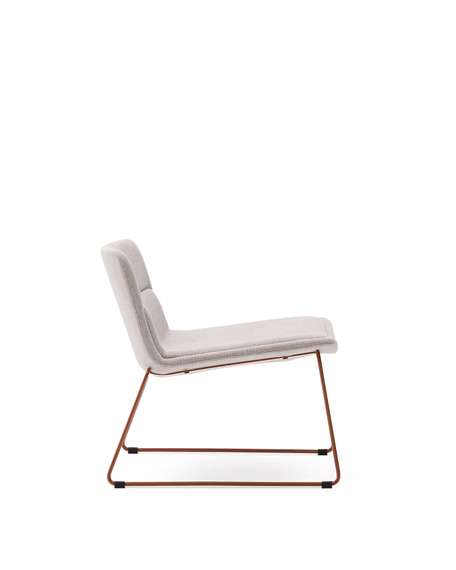 Zahara Стул со стальными ножками полиэстер бежевый