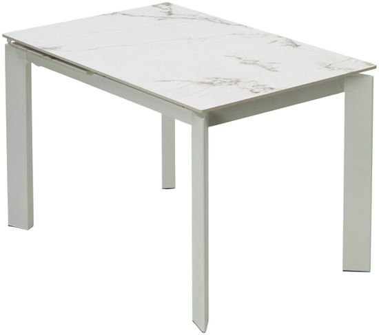 Стол CORNER 120 GLOSS GOLDEN JADE SOLID CERAMIC / WHITE