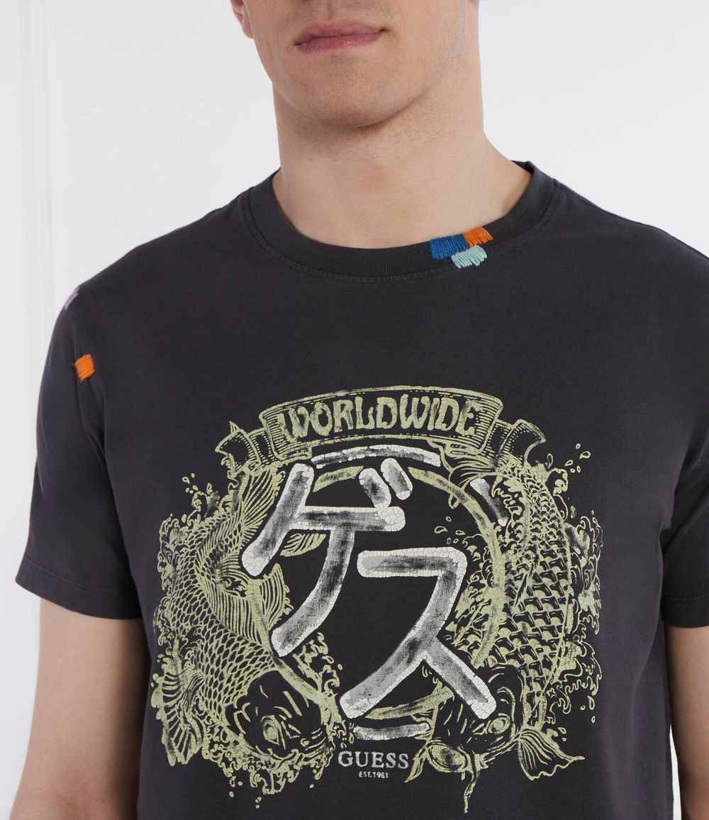 Футболка JAPANESE IDEOG GUESS - графитовый(M4GI22 K8FQ4)