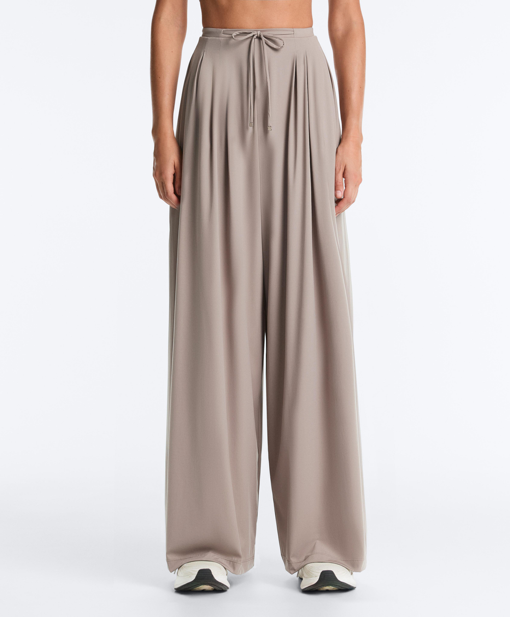 OYSHO Широкие брюки Light Touch, бледно-серый