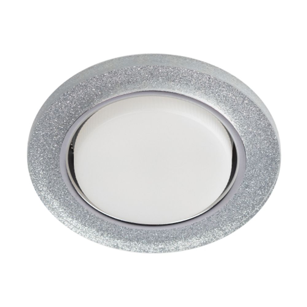 Встраиваемый светильник со светодиодной подсветкой ЭРА DK LD51 CH/SHSL GX53 хром серебро