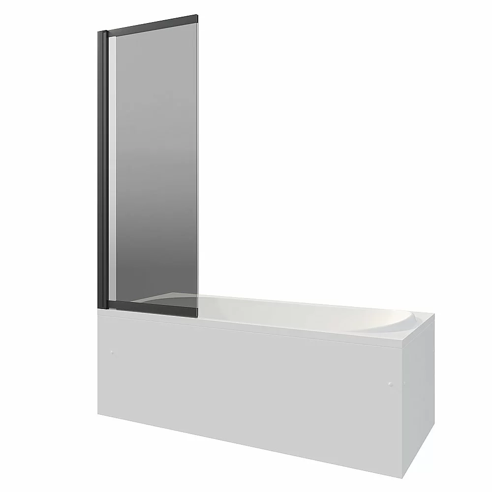 Шторка для ванны Berges RIVER S Slider Black 980 065018 тонированное стекло