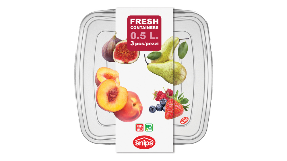 Набор контейнеров 3шт 0.5л SNIPS Fresh для СВЧ и заморозки