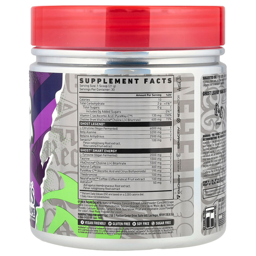 Ghost, Legend®, перед тренировкой, с виноградом Welch's®, 630 г (22,2 унции)