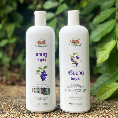 Шампунь для роста и от выпадения волос Синий чай (обогащен маслом Лаванды) Butterfly Pea Shampoo Abhaibhubejhr