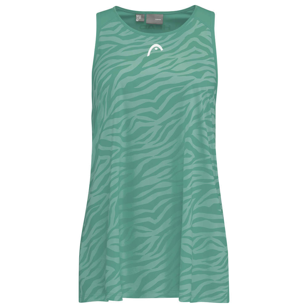 Топ теннисный Head Agility Tank Top W - nile green/print vision w