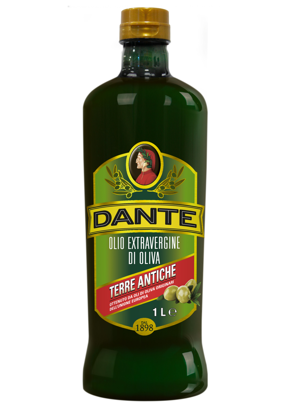 Масло оливковое Extra Virgin Olio Dante SPA Terre Antiche, 1 л, оливковое масло нерафинированное холодного отжима