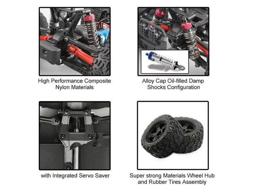 Радиоуправляемый монстр Remo Hobby MMAX Brushless 1/10 4WD с Li-Po аккумулятором, мощный и влагозащищенный, для активного отдыха