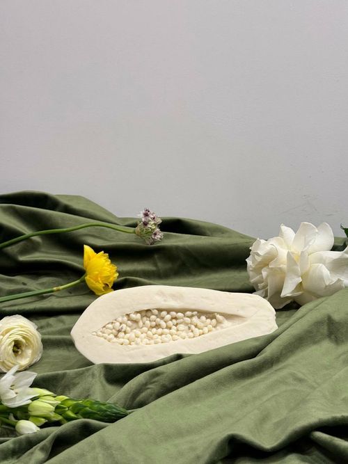 Свеча Unification Love Интерьерная Папайя Белая (Папайя и макадамия)