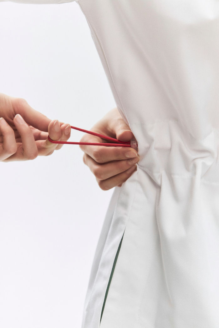 Топ с запахом медицинский женский Йошо, белый хлопок