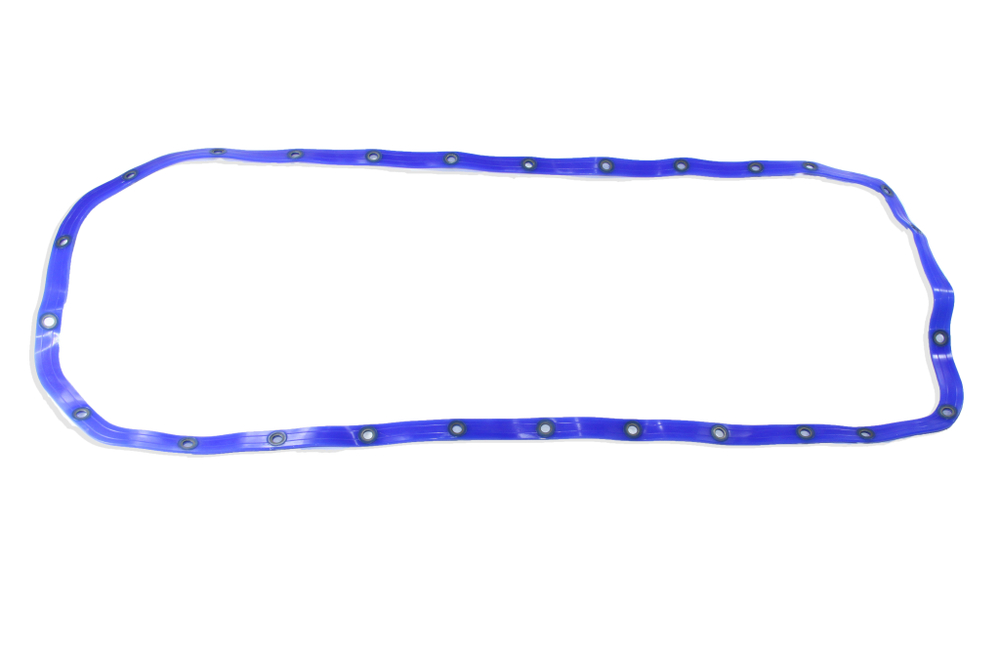 Прокладка поддона маслянного картера УРАЛ дв. КАМАЗ силикон с шайбами (Балаково)