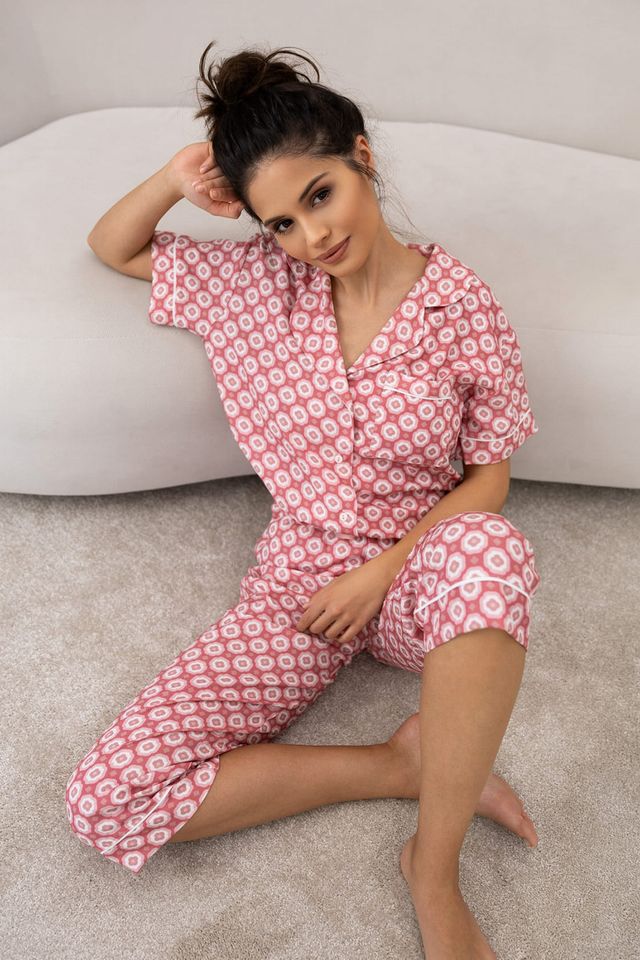 Свободная пижама с укороченными брюками Sofija