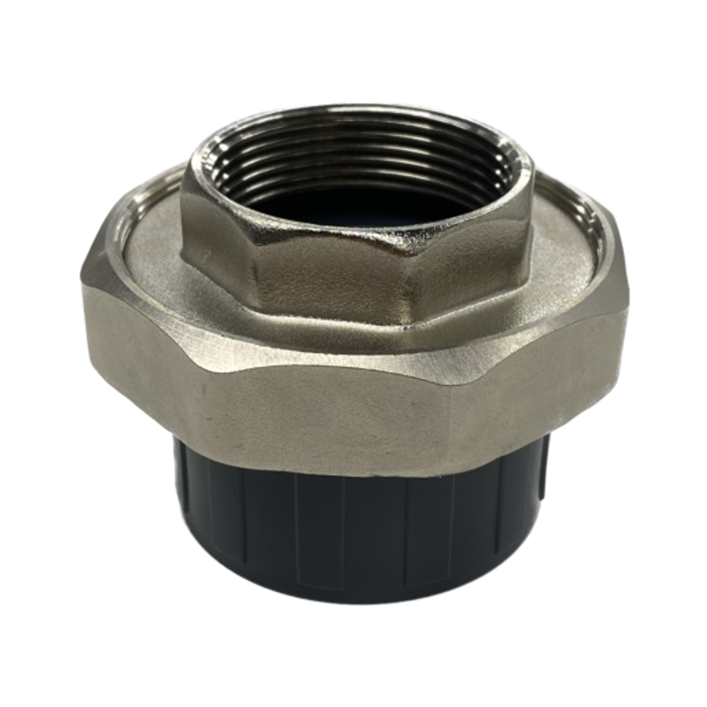Муфта разборная переходная ПВХ/латунь ВР d32x1" AQUAVIVA