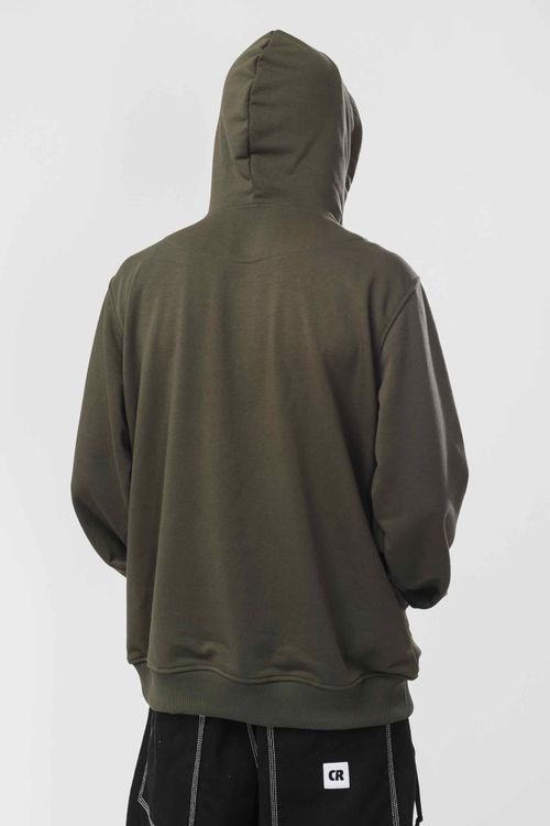 Худи Codered  Base Hoodie Wide Summer Лого ТМ Болотный/Белый принт КОДРЭД