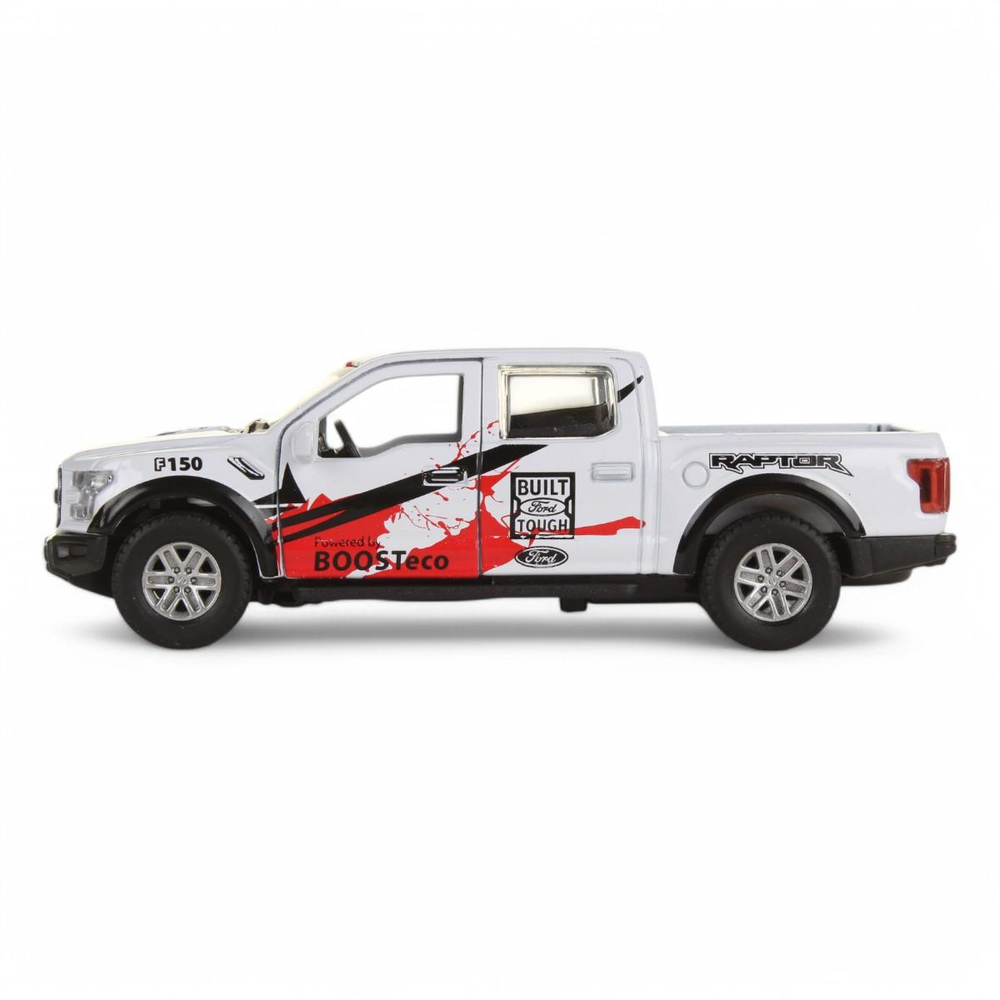 Модель ин. мет. "Ford F-150 Raptor Спорт" 12см, двери,багаж,белый, коробка F150RAP-12SRT-WH (Технопарк)