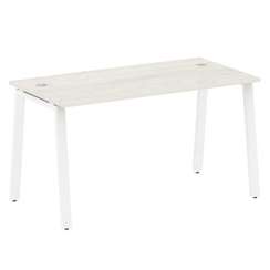 Metal System Стол письменный на А-образном м/к БА.СП-3 Дуб Наварра/Металл Белый 1400*720*750