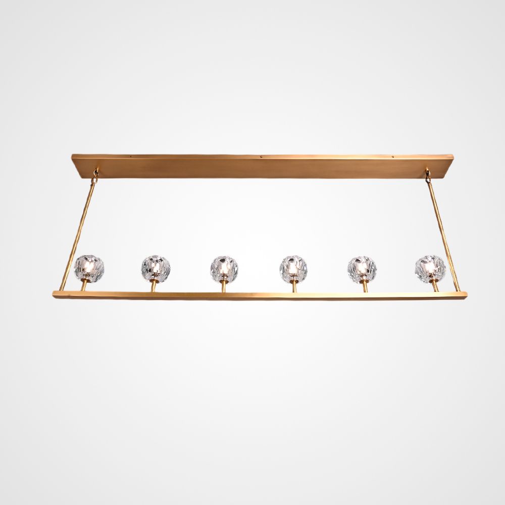 Люстра Rh Boule De Cristal Linear Chandelier 6 Bronze By Imperiumloft