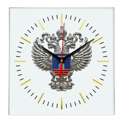 Настенные часы "Эмблема Минстрой 02 48" Декор для дома, подарок