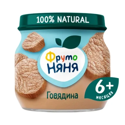 Фрутоняня пюре Мясное Говядина 80г с 6 месяцев