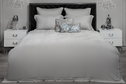 Постельное белье семейное Garda Decor Муар оливковое